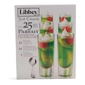 LIBBY 'Just Desserts' Glass Parfait Dessert Dishes Set